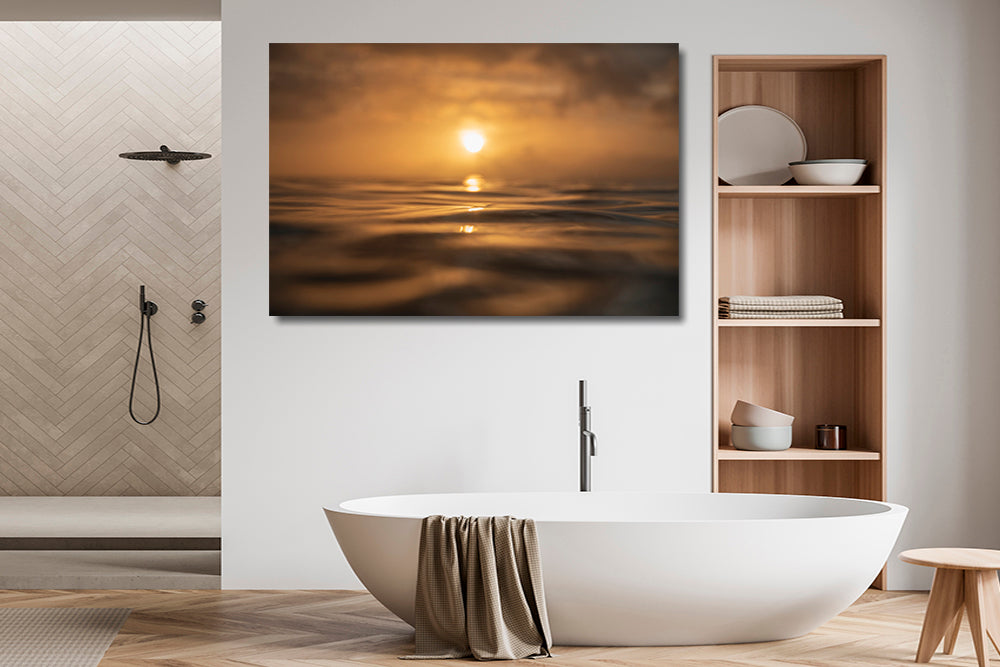 surface sunset waimea bay photography bathroom