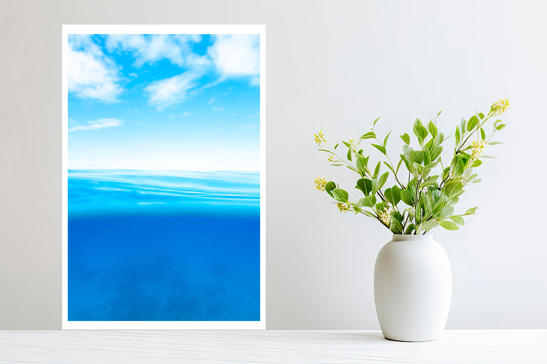 Half water half land photography small print