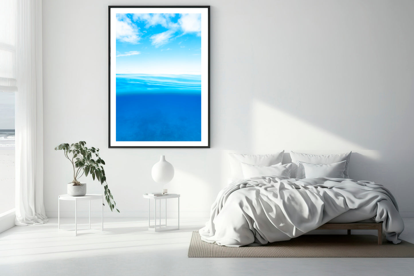 Half water half land photography bedroom