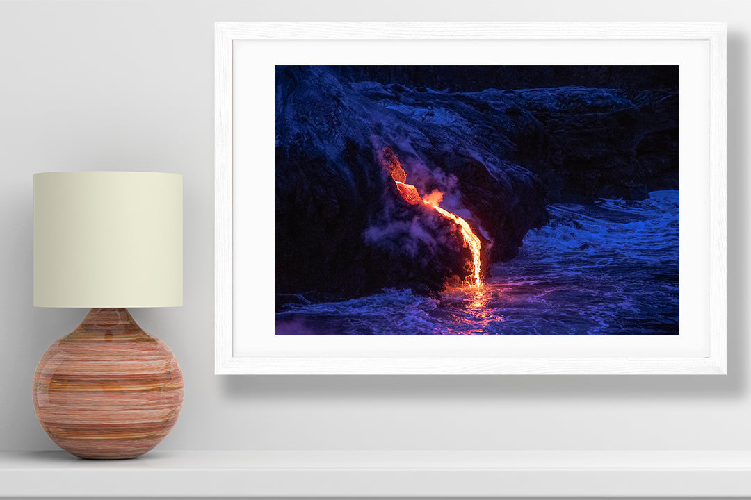 Hawaii active volcano photography small print