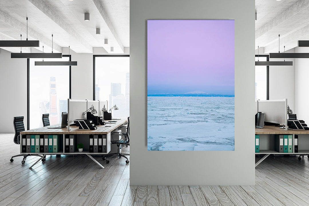 White sand blue photography office