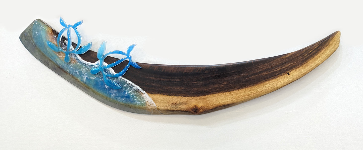 wood art monkeypod honu bond