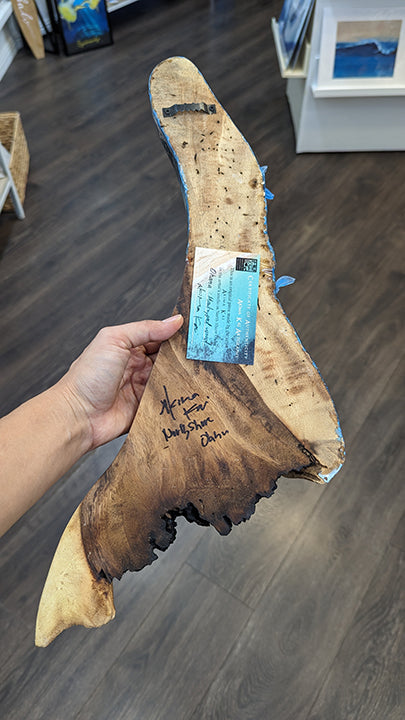 Hawaii wood art ohana back