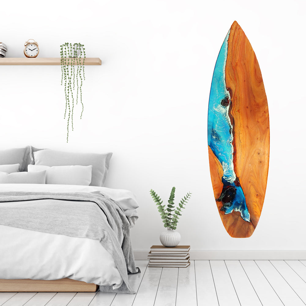 hawaii wood ocean art toon