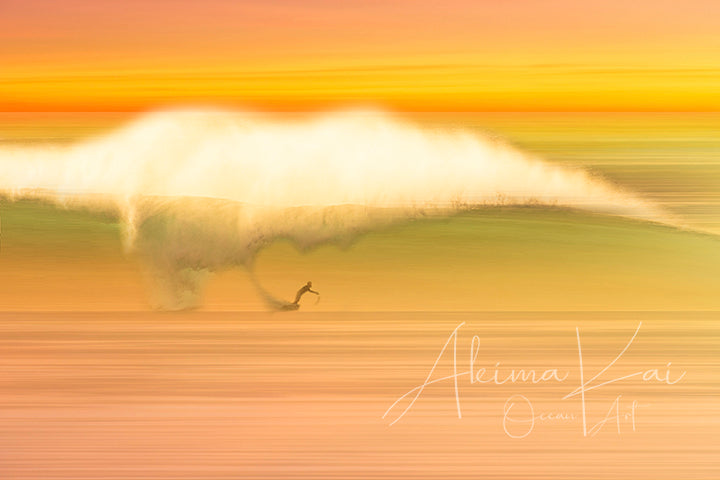 Hawaii surf photography pipeline dusk