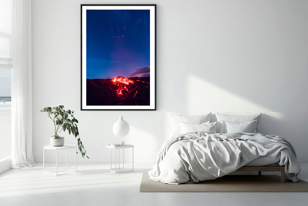 Hawaii Kilauea volcano photography bedroom