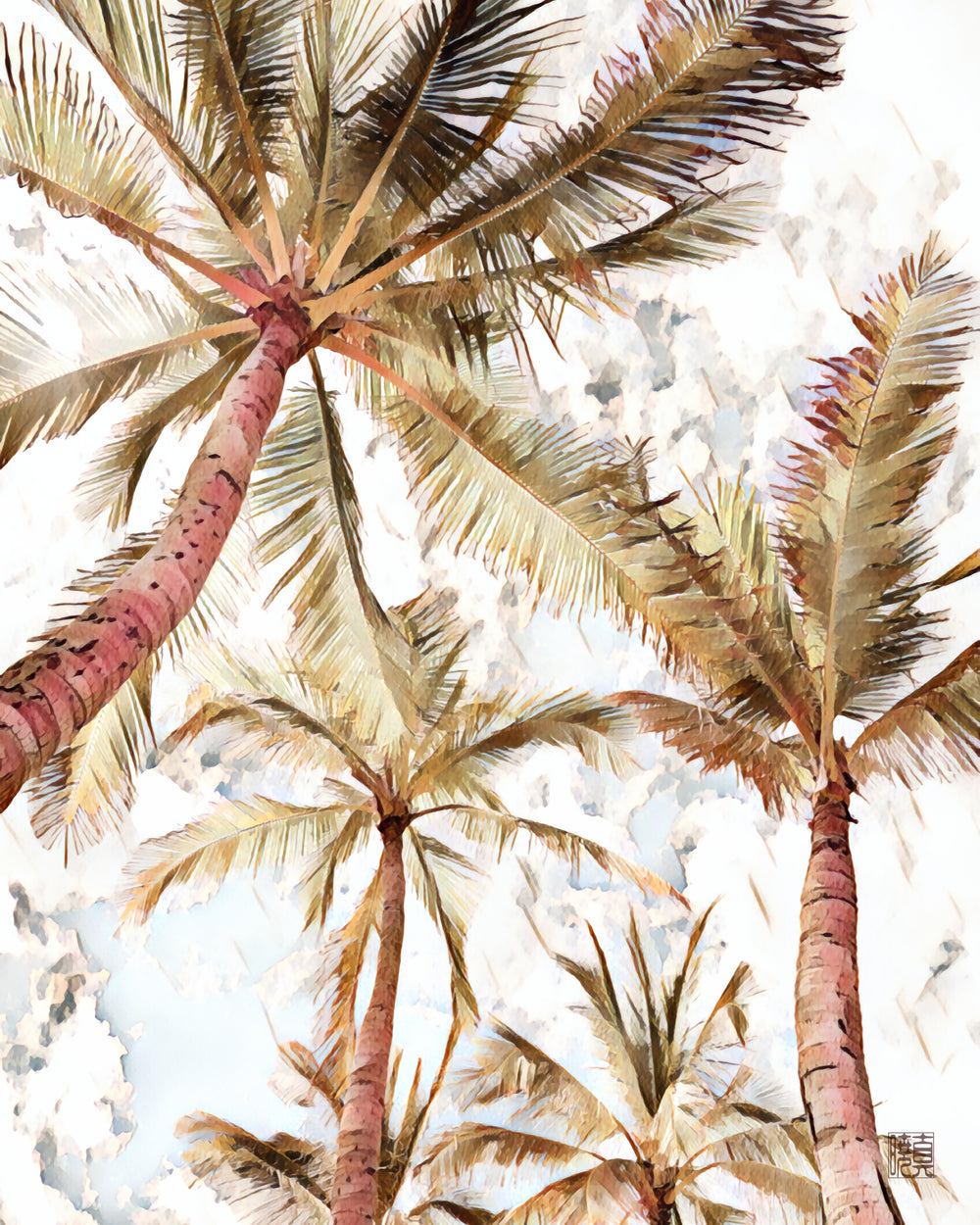 photography into digital coconut tree