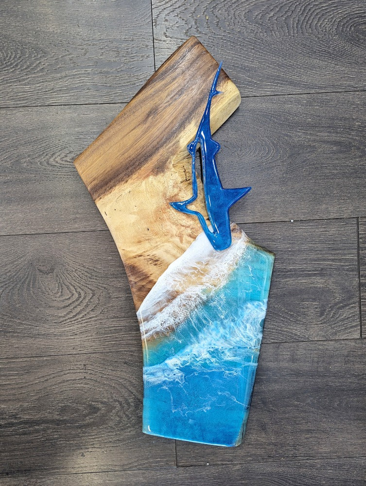 tiger shark wood art
