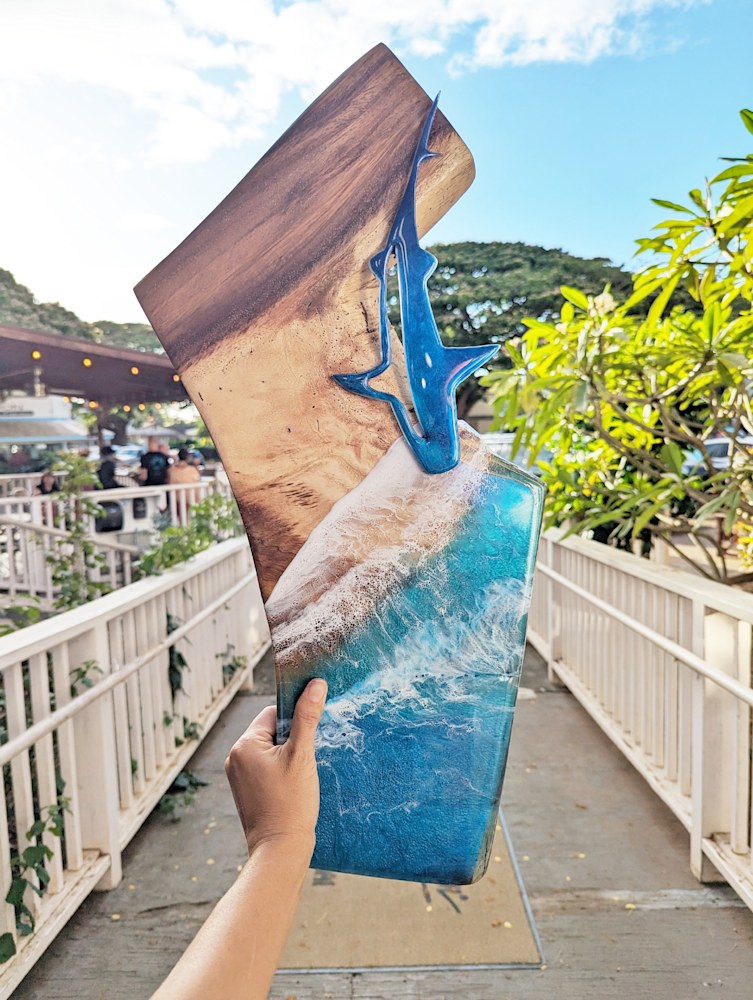 
                  
                    Tiger Shark Ocean Art | Hawaii Monkey Pod Wood
                  
                