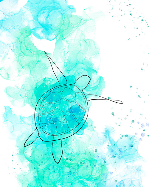 alcohol art honu green